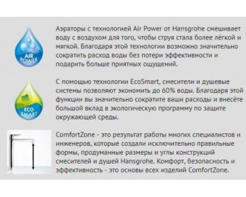 Смеситель для раковины Hansgrohe Logis 190, CoolStart, с гарнитуром, 71095000