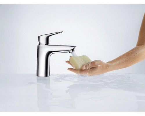 Смеситель для умывальника Hansgrohe Logis 100, Click Clack, 71107000