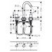 Смеситель Hansgrohe Logis, 3 отверстия, со сливным гарнитуром, 71133000