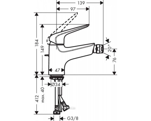 Смеситель для биде Hansgrohe Novus 71142000