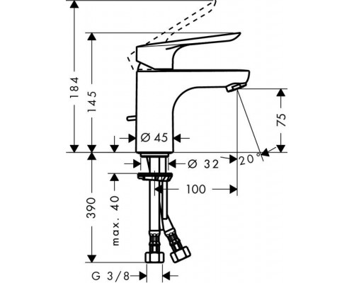 Смеситель для раковины Hansgrohe Logis E 70 (71160000) / (71177000)