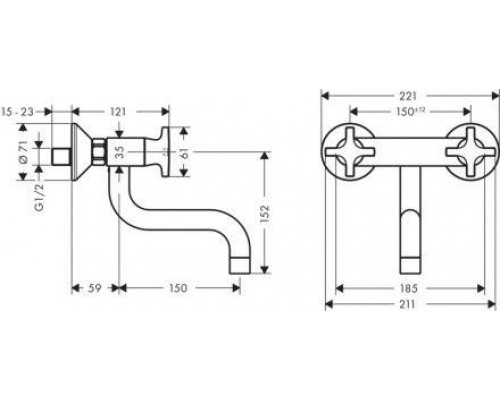 Смеситель кухонный Hansgrohe Logis Classic 71287000