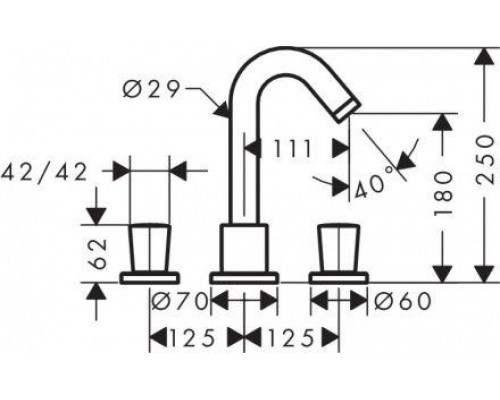 Смеситель для ванны Hansgrohe Logis Classic 71300000