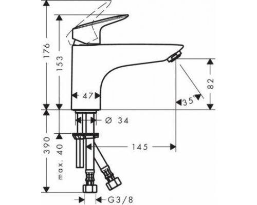 Смеситель для ванны Hansgrohe Logis 71311000
