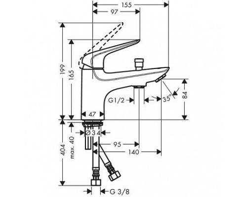Смеситель для ванны встраиваемый Hansgrohe Novus 71321000