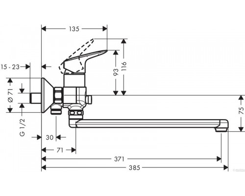 Смеситель Hansgrohe Logis 71402000 для ванны с душем