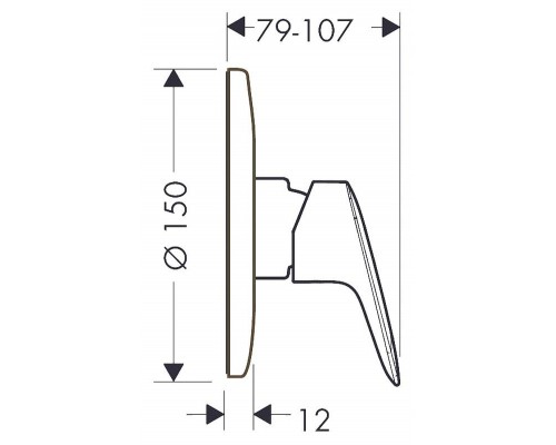 Панель скрытого смесителя Hansgrohe Logis, 71606000