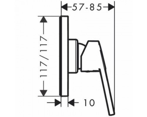 Смеситель Hansgrohe Logis loop 71612000 для душа