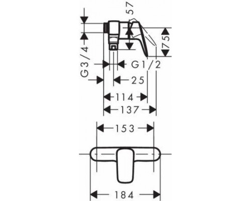 Смеситель для ванны и душа Hansgrohe Logis 71630000