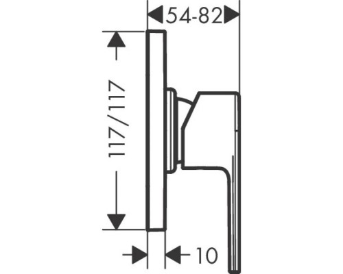Смеситель для душа Hansgrohe Vernis Shape, однорычажный, 71658000