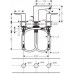 Смеситель для раковины Hansgrohe Talis E, 3 отверстия, с гарнитуром, 71733000