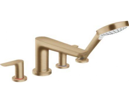 Внешняя часть смесителя для ванны hansgrohe Talis E на край ванны, на 4 отверстия 71748140, шлифованная бронза