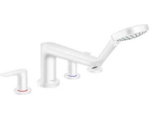 Внешняя часть смесителя для ванны hansgrohe Talis E на край ванны, на 4 отверстия 71748700, матовый белый