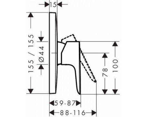 Смеситель для душа Hansgrohe Talis Е, СМ, 71765670