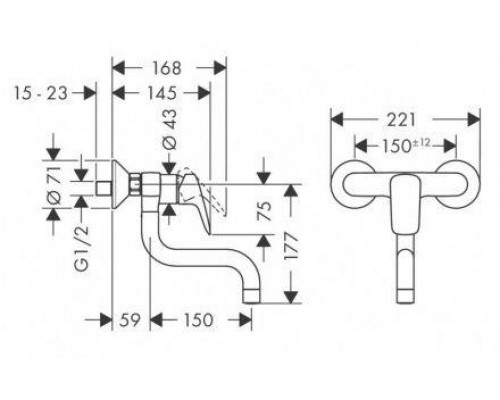 Смеситель Hansgrohe Logis для кухонной мойки 71836000