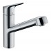 71842000 Hansgrohe Focus M43 Кухонный смеситель однорычажный, 150, с вытяжным изливом, 1jet хром