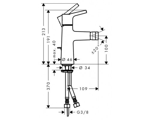 Смеситель для биде Hansgrohe Тalis S, 72200000