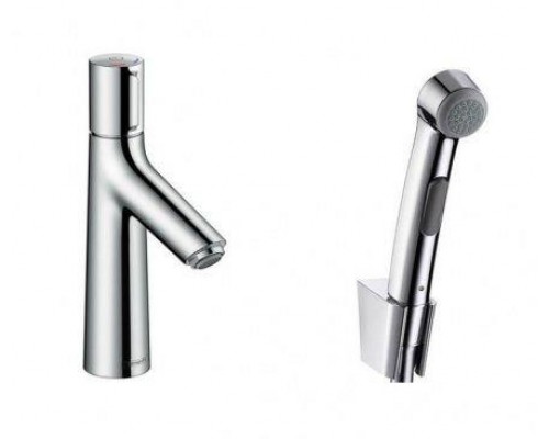 Смеситель для раковины hansgrohe Talis Select S со сливным гарнитуром и гигиеническим душем 72291000