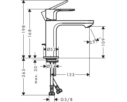 Смеситель для умывальника Hansgrohe LivaFine 72504000