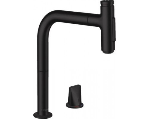 Смеситель кухонный черный Hansgrohe METRIS SELECT M71-200 73818670