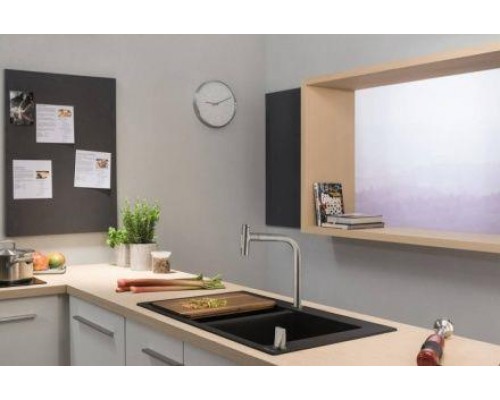 Смеситель кухонный черный Hansgrohe METRIS SELECT M71-200 73818670