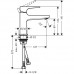 Смеситель для раковины Hansgrohe Metropol 100, Push-Open, 74500000