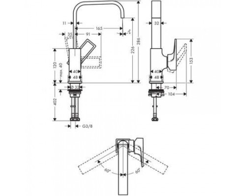 Смеситель для раковины Hansgrohe Metropol 74511000