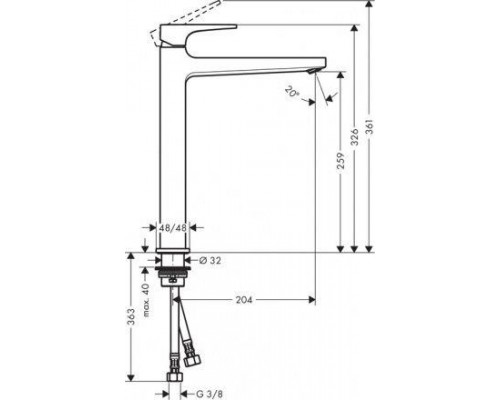 Смеситель Hansgrohe Metropol 74512000