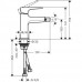 Смеситель для биде Hansgrohe Metropol, рукоятка-петля, Push-Open, 74520000