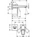 Смеситель для раковины Hansgrohe Metropol, на стену, 74525000