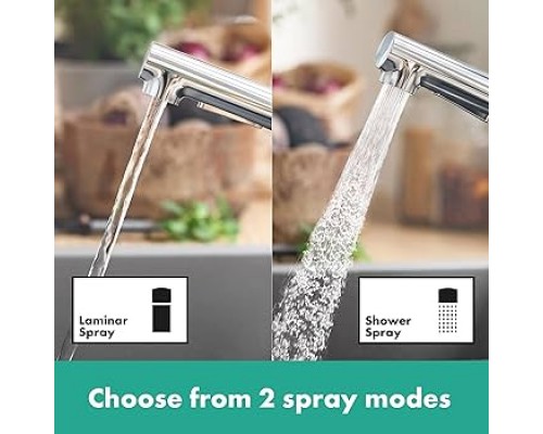 Кухонный смеситель Hansgrohe Zesis M33 150, CoolStart, EcoSmart, хром, 74810000