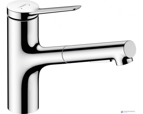 Смеситель кухонный Hansgrohe Hansgrohe Zesis Lean M34 150 2jet хром 74814000