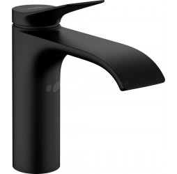 Смеситель для раковины Hansgrohe Vivenis 110, без донного клапана, черный матовый, 75022670