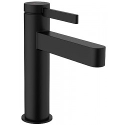 Смеситель для раковины Hansgrohe Finoris 110, с клапаном Push-Open, черный матовый, 76023670