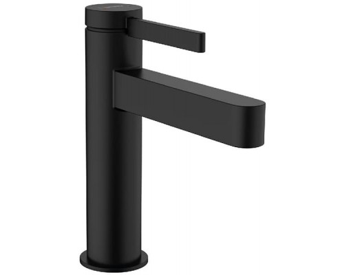 Смеситель для раковины Hansgrohe Finoris 110, с клапаном Push-Open, черный матовый, 76023670