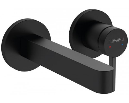 Смеситель Hansgrohe Finoris, настенный, с изливом 165 мм, черный матовый, 76051670