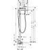 Смеситель для ванны Hansgrohe Finoris, напольный, хром, 76445000
