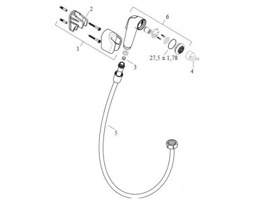 Набор для псевдобиде скрытого монтажа HANSGROHE Set Logis G
