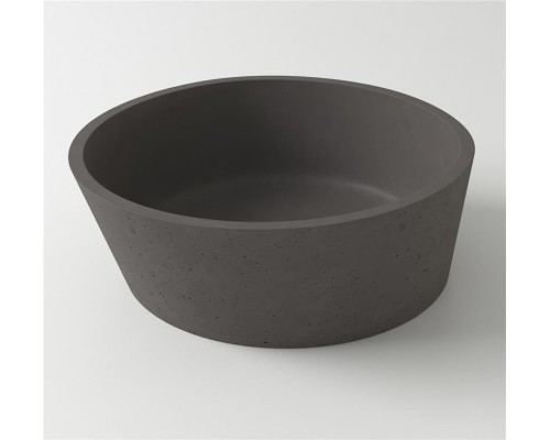 Раковина Holbi Almatea 43x43, из Solid Surface, Матовая, Черный логотип, цвет Белый