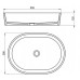 Раковина Holbi Ariel 55x40, из Solid Surface, Матовая, Черный логотип, цвет Белый с выпуском