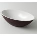 Раковина Holbi Dione 60x36, из Solid Surface, Матовая, Черный логотип, цвет Белый