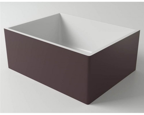 Раковина Holbi Halley 53x40, из Solid Surface, Матовая, Черный логотип, цвет Белый, -без клапана