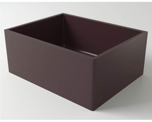 Раковина Holbi Halley 53x40, из Solid Surface, Матовая, Черный логотип, цвет Белый, -без клапана