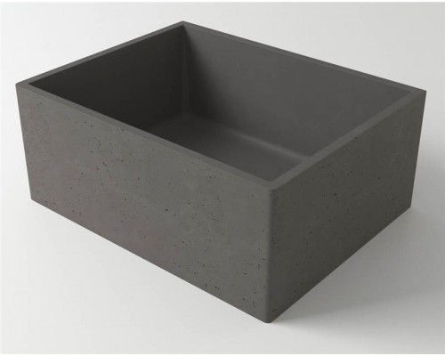Раковина Holbi Halley 53x40, из Solid Surface, Матовая, Черный логотип, цвет Белый, -без клапана