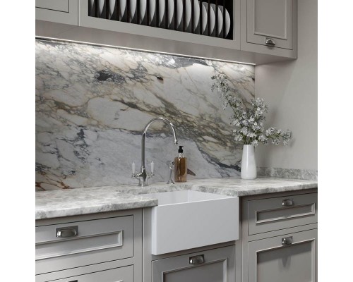 Раковина Holbi Halley 53x40, из Solid Surface, Матовая, Черный логотип, цвет Белый, -без клапана