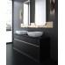 Раковина Holbi Jupiter 44x44, из Solid Surface, Матовая, Черный логотип, цвет Белый
