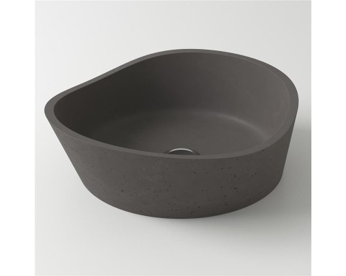 Раковина Holbi Mars 42x41, из Solid Surface, Матовая, Черный логотип, цвет Белый