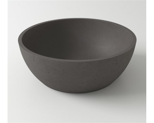 Раковина Holbi Moon 44x44, из Solid Surface, Матовая, Черный логотип, цвет Белый