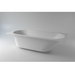 Ванна из каменной массы HOLBI Soft Rock NG Orion (168x74x47) 63 кг белый матовый, полированный (ножки регулировочные)