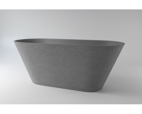 Ванна каменная из каменной массы Solid Surface Holbi Selena 161х68 см текстура бетон